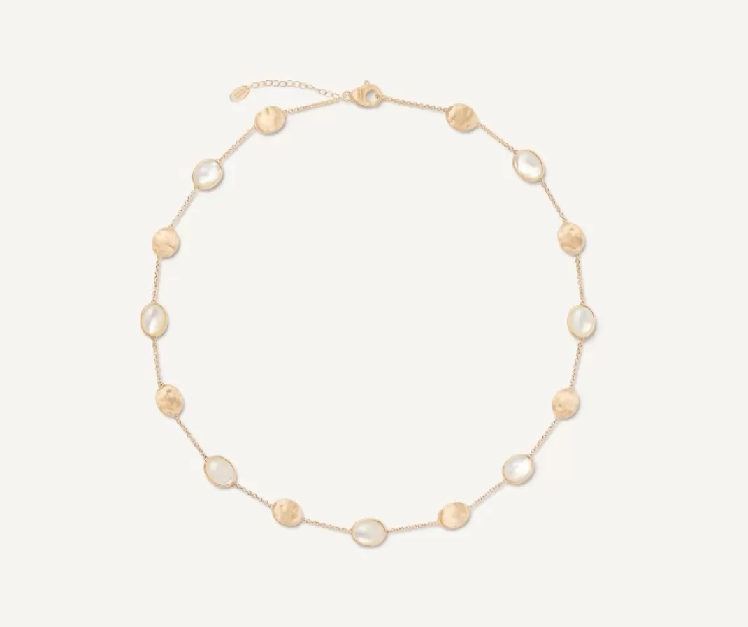 18Kt Yellow Gold Necklace With Oval Elements And Mother-Of-Pearl*Marco Bicego Discount