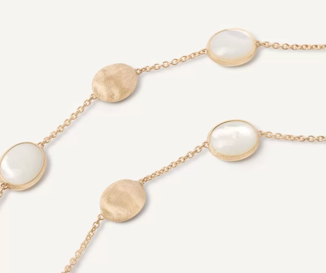 18Kt Yellow Gold Necklace With Oval Elements And Mother-Of-Pearl*Marco Bicego Discount