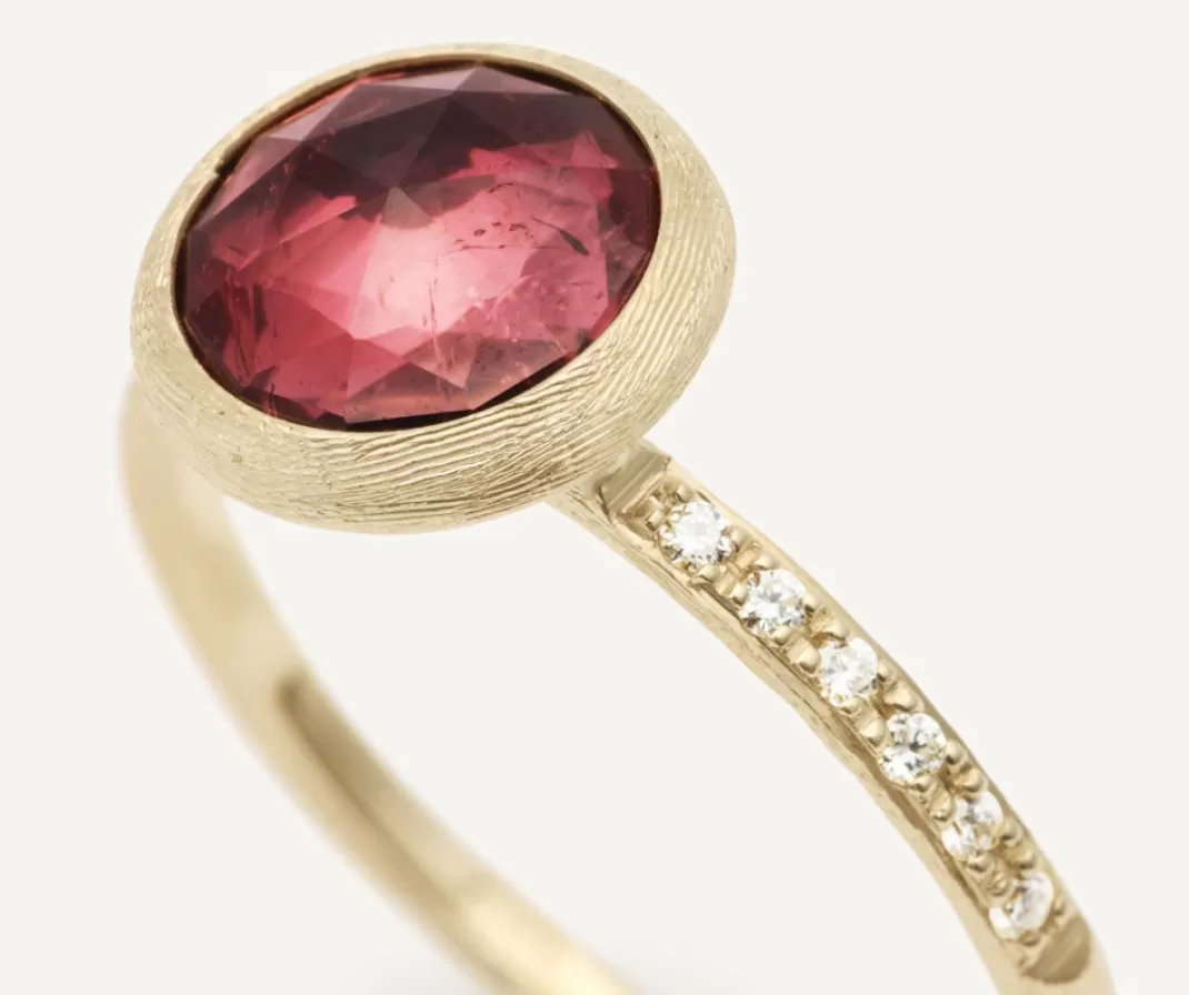 18Kt Yellow Gold Ring With Pink Tourmaline And Diamonds*Marco Bicego Outlet