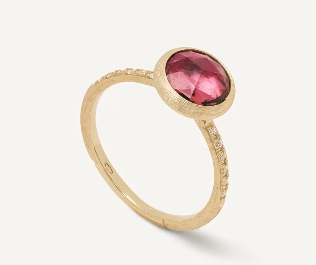 18Kt Yellow Gold Ring With Pink Tourmaline And Diamonds*Marco Bicego Outlet