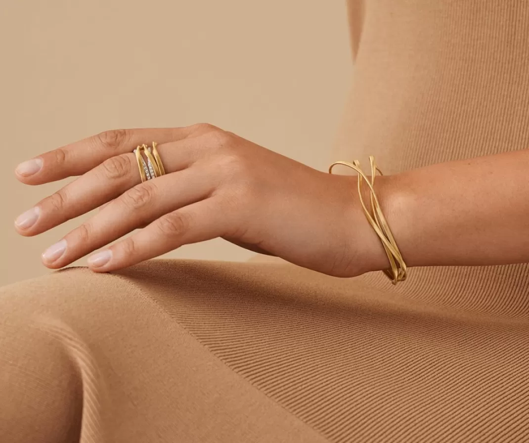 18Kt Yellow Gold Three-Strand Bangle*Marco Bicego Fashion