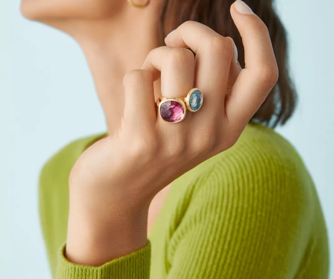 Bague Avec Tourmaline Rose, Grand Modele*Marco Bicego Hot