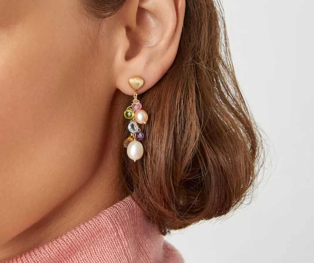 Boucle D'Oreille Avec Perles Et Pierres Multicolores*Marco Bicego Cheap