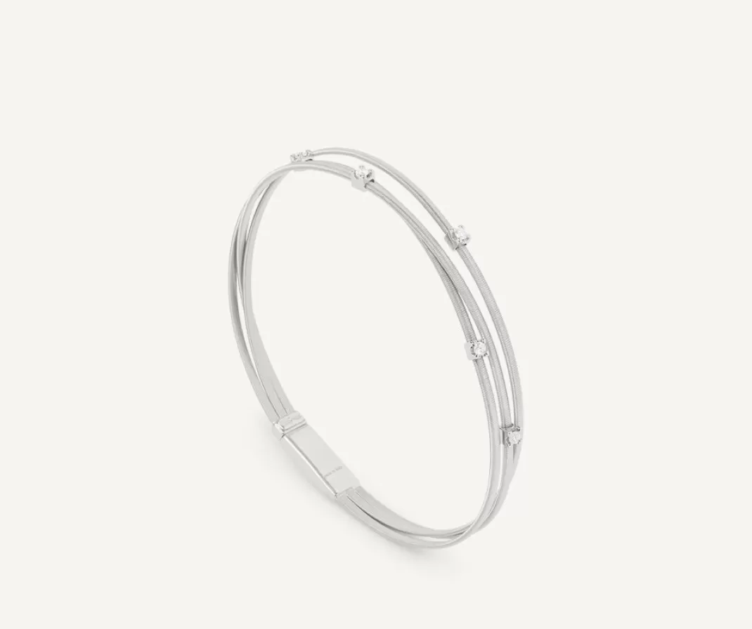 Bracelet Multi-Rangs En Or Blanc Avec Diamants*Marco Bicego New