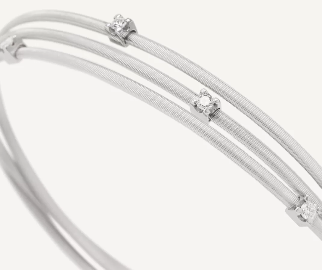 Bracelet Multi-Rangs En Or Blanc Avec Diamants*Marco Bicego New