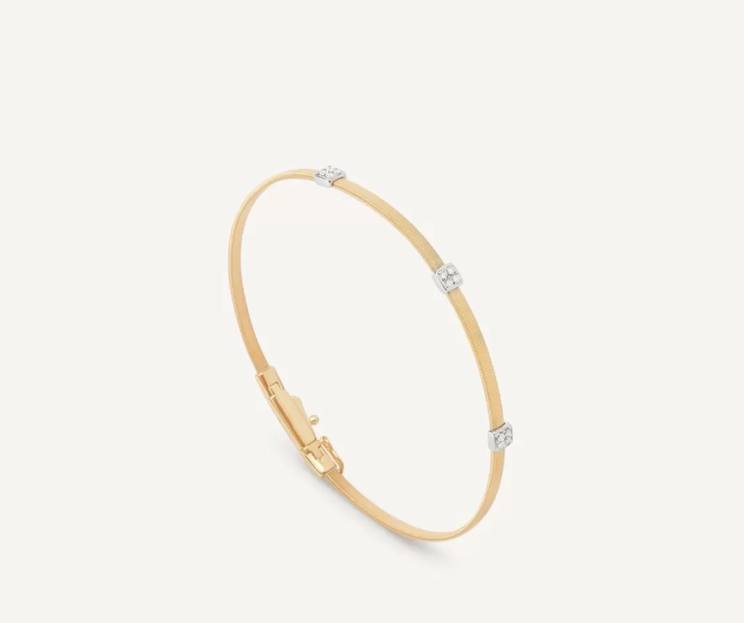 Bracelet Slim Avec Trois Paves De Diamants*Marco Bicego Cheap