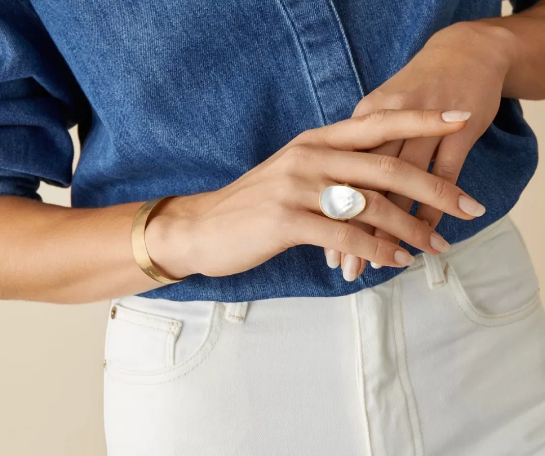 Cocktail Ring With White, Lunaria Mother Of Pearl*Marco Bicego Sale