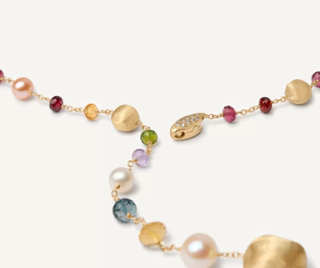 Collier Cravate Multicolore Avec Perles Et Diamants*Marco Bicego Discount