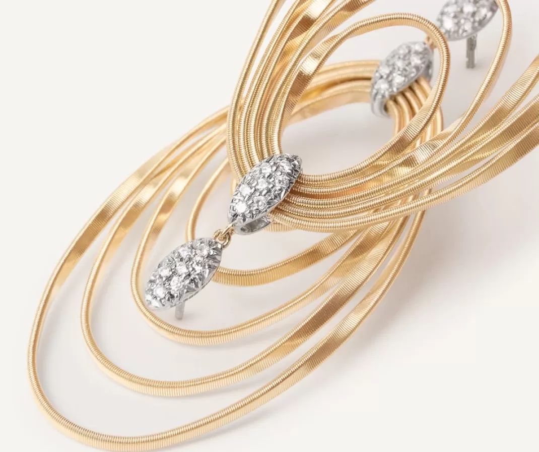 Pendant D'Oreille Avec Elements Ovales Et Diamants, Grand Modele*Marco Bicego Cheap